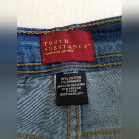 NWT Truth.Substance Common Sense Men's Blue Distressed Skinny Jeans Size 30x30 - Picture 5 of 12